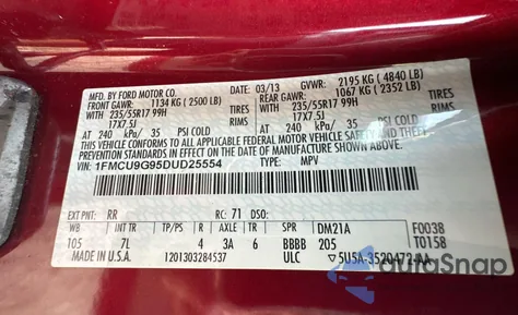 1FMCU9G95DUD25554
